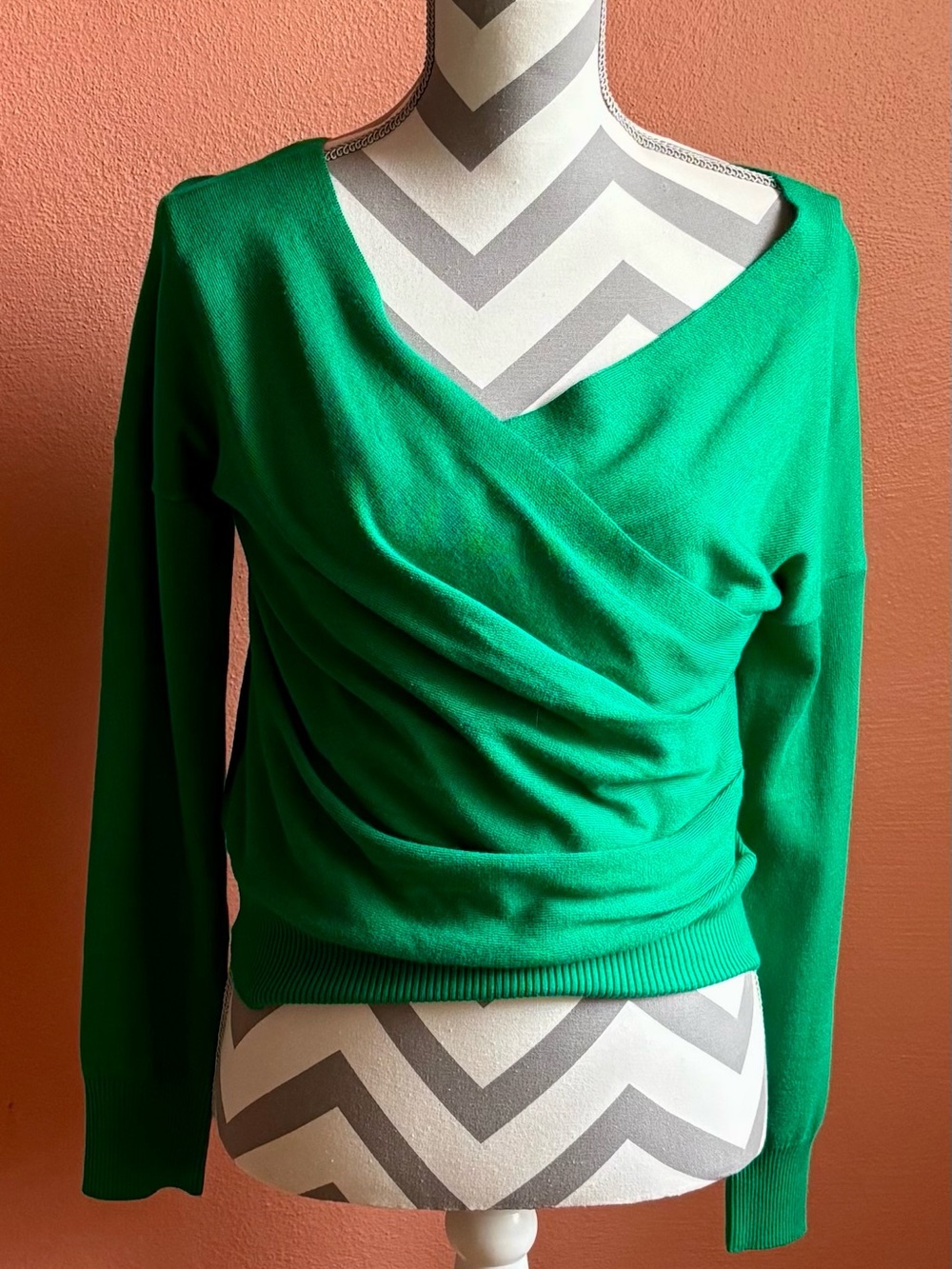 Paisie Wrap-Style V-Neck Sweater
